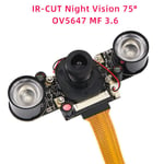 Raspberry Pi 5 Caméra 5MP 1080P Vision Nocturne En Option Grand Angle IR-CUT FF Taches Caméras pour RPI 5 Pi5 ontari - Type IR-CUT 75 2