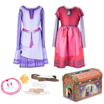 Disney 228434 Girl's Dahlia ASHA N Dalia Set, Wish Dress Up Trunk, 4-6