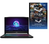 Msi Katana A15 AI 15.6" Gaming Laptop & £20 Steam Wallet Card Bundle - AMD Ryzen™ 7, RTX 4060, 1 TB SSD, Black