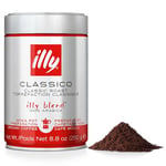 illy Coffee - Classico Ground Coffee - Medium Roast - 100% Arabica Coffee - Ideal for Moka Pots - 250g Tin