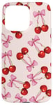 iPhone 15 Pro Max Cherry Pink Bow Coquette Cute Soft Girl Aesthetic Case