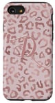 iPhone SE (2020) / 7 / 8 Letter D Initial Leopard Rose Pink Cheetah Monogram Case