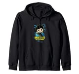 Bruce Lee The Little Dragon Cartoon Portrait Zip Hoodie