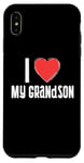 Coque pour iPhone XS Max Coeur Rouge Famille Assortie I Love my Grandson