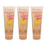 Rimmel Instant Tan Sun Shimmer Instant Tan & Gradual Glow - Light Matte 125ml x3