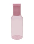 Tube Glass Carafe 1L Pink Design Letters