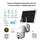 Camera 4G extérieur motorisée FULL HD solaire, vision 92° IR + nano SIM 300Mo +