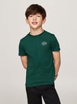 Tommy Hilfiger Boys Logo Puff Print Short Sleeve T-Shirt - Green, Green, Size 16 Years