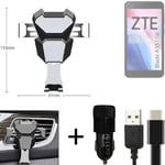 Car holder air vent mount for ZTE Blade A35 Lite cell phone mount