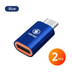 Adaptateur USB C vers Pluies PD20W/120W,Charge Rapide,Mâle vers Type C Femelle,Connecteur iPhone - Type 2PCS Model2 BL