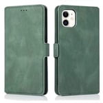 LCHULLE Retro Vintage iPhone 11 Pro Max Case, iPhone 11 Pro Max Phone Case, Flip Leather Wallet Phone Cover for iPhone 11 Pro Max, Green