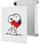 Étui Pour Ipad Pro 2021 Peanuts Snoopy 12,9 Pouces, Type Ordinateur Portable, Support À Trois Volets Avec Porte-Stylo, Veille/Réveil Automatique