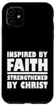 Coque pour iPhone 11 Inspiré par la foi renforcée par le Christ spirituel Beleive