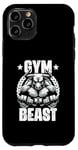 Coque pour iPhone 11 Pro Gym Beast Bull Haltérophilie Citation Gym Fitness