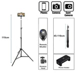 Trépied de support de téléphone portable,anneau de support pour téléphone portable,Kit de vlog Flexible,Selfie - Type 110cm tripod