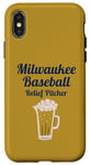 Coque pour iPhone X/XS Milwaukee Baseball Bière et Sports