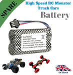 High Speed Remote Control Monster Truck Replacement Battery For Stunt Rc Cars UK