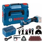 Bosch Multicutter sans fil GOP 18V-34 Bosch, lames de scie plongeantes Starlock+divers accessoires, L-BOXX