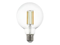 Eglo Connect-Z - Led-Filamentlyspære - Form: G95 - E27 - 6 W (Ekvivalent 60 W) - Klasse E - Avstembar Hvit - 2200-6500 K - Gjennomsiktig