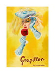 Wee Blue Coo Ad French Grape Juice Jus Raisin Food Kitchen Grapillon Wall Art Print