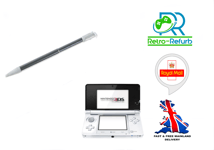 Stylus Pen For Nintendo 3DS Metal Extendable Retractable White Touch Pen