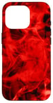 iPhone 16 Pro Cool Red and Black Cell Phone Case,Smoke Black Phone Cases Case