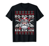 Viking christmas ugly xmas sweater jumper ho-ho-ho rowrowrow T-Shirt