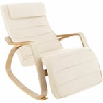 Helloshop26 - Fauteuil siège à bascule lounge confortable au design élégant ergonomique beige