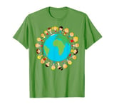 Happy Earth Day Children Around the World Women Men Kids T-Shirt