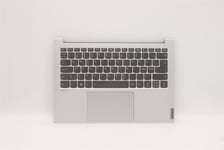 Lenovo Yoga 7 Pro-14IHU5 Keyboard Palmrest Top Cover Norwegian Silver 5CB1C19303