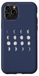 Coque pour iPhone 11 Pro 12 phases de lune astronomie ciel nocturne Meme