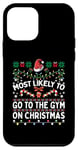 Coque pour iPhone 12 mini Plus susceptible d'aller à la salle de sport à Noël Funny Family Men