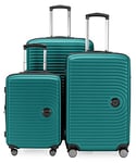 HAUPTSTADTKOFFER Mitte - Set of 3 Suitcases - Hand Luggage Suitcase 55 cm, Medium Suitcase 68 cm + Large Travel Suitcase 77 cm, Hard Shell ABS, TSA, Turquoise