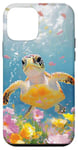 iPhone 12 mini Green Sea Turtle Relaxing Watercolor Case