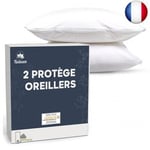 Protege Oreiller 60x60 - Lot de 2 Housse Oreiller 60x60 Impermeable avec