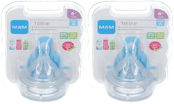 MAM Tétine silicone - Débit Rapide Liquide épais 2x2 pc(s)