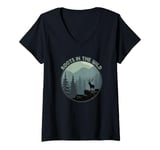 Womens Roots in the Wild For Men Women Hiker Nature Love V-Neck T-Shirt