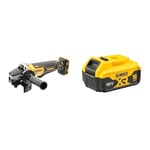 DEWALT DCG406N-XJ Angle Grinder 18V XR Brushless 125mm, Bare Unit + DEWALT Battery