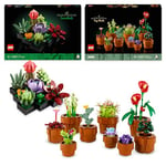 LEGO Icons Plant Bundle: Includes Succulents (10309) and Tiny Plants (10329), Botanical Collection Sets with Artificial Flowers and Plants, Valentine's Day Crafts for Adults, Gift for Her or Him