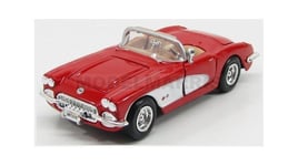 MOTOR-MAX 73216R Chevrolet - Corvette Cabriolet 1959 - Red Blanc - 1/24