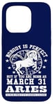 Coque pour iPhone 15 Pro Zodiac Bélier 31 mars Horoscope drôle Fête d'anniversaire