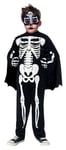 Rubies Costume Super Squelette pour Enfant Fille Combinaison Muscle Cape, Gants Masque, Licence Officielle, Squeletos, Skeletons pour Halloween, Carnaval, Cosplay et Fêtes