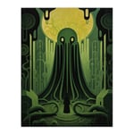 The Rise Of Cthulhu H.P. Lovecraft Mythos Horror Madness Artwork Painting Unframed Wall Art Print Poster Home Decor Premium