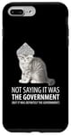 iPhone 7 Plus/8 Plus Conspiracy Cat in Tin Foil Hat Government Case