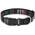 Collier pour Chien en Plastique Star Wars Dark Vador Ceinture Utilitaire Bounding3 Noir/Gris/Rouge 40,6 à 58,4 cm de Large