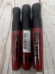 Rimmel Stay Satin Liquid Lip Gloss 3x 5.5ml -  500 Redical