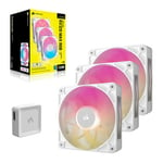 Corsair iCUE LINK RX120 MAX RGB White 120mm PWM Thick Fan Starter Kit