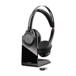 Poly B825 Voyager Focus Uc Stereo Bluetooth-headset med stativ