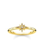 THOMAS SABO ring star with stones gold plated silver TR2317-414-14-52