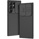 AROYI Coque Compatible avec Samsung S24 Ultra 5G, Coque S24 Ultra 5G Protection de la caméra en PC Dur Coque pour Samsung Galaxy S24 Ultra 5G (6.8") - Noir